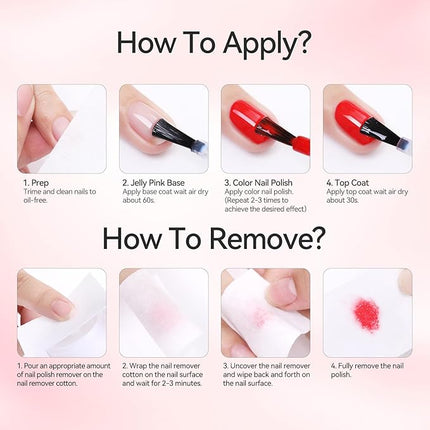 Born Pretty Clear Nail Polish Base and Top Coat Set 2 PCS High Shine Glossy Finish Quick-Dry No U V Needed Low Odor Natural Compatible with Nail Lacquer DIY Salon 0.34 fl oz Each