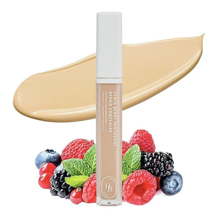 HEVEBLUE Penta Berry Panthenol Repair Concealer 22-23 BEIGE - Lightweight, Full Coverage Dark Circles, Acne&Blemishes, Vegan, Sensitive Skin, Korean Makeup, Non-clogging Pores