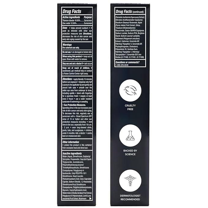 DRMTLGY Luminous Eye Corrector SPF 41, Under Eye Color Corrector for Dark Circles, Anti-Aging Tinted Eye Cream, Hydrating Eye Serum with Peach Undertone, Deep