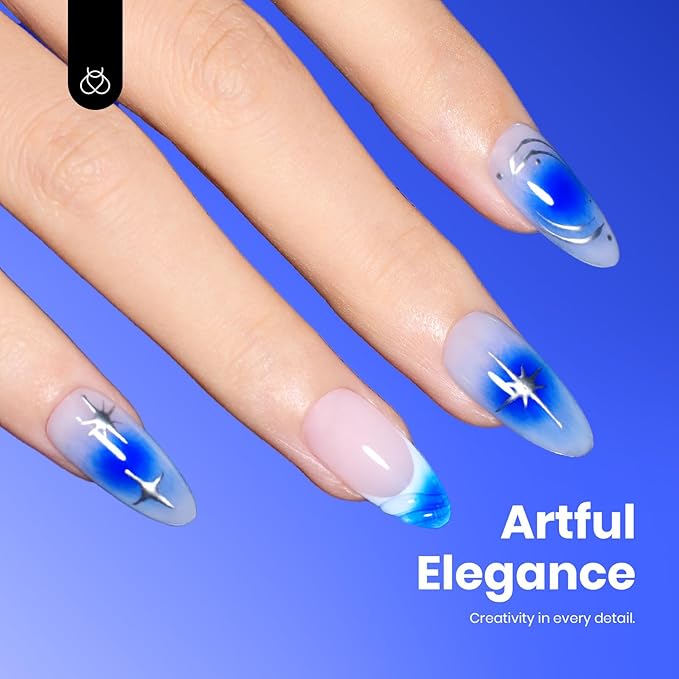 Beetles Dark Blue Gel Nail Polish – 15ml Full Size Royal Blue Hema Free Gel Polish Nail Art Manicure Salon DIY Colorful Bottle Gift for Women