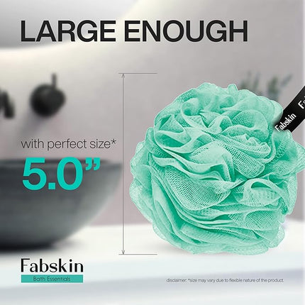 Luxury Bathing Round Loofah for Men and Women (Aqua and Pink)