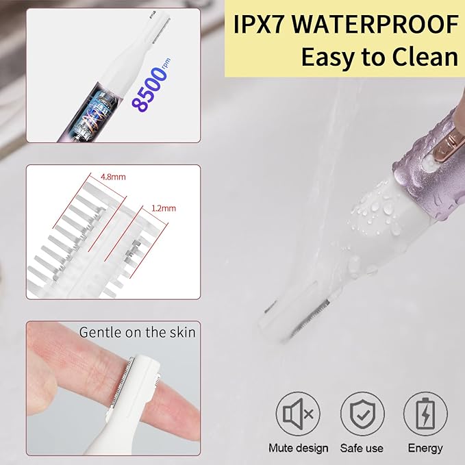 2025 Rechargeable Nose and Ear Hair Trimmer for Women Men – Painless Facial and Eyebrow Hair Remover, Dual-Edge Blades, IPX7 Waterproof, Compact and Portable Electric Clipper