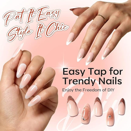 modelones Pat Paint Gel Nail Polish, 1 Jar Soak Off UV Patting Gel Polish Pigmented Colors for Ombre & Gradient & Blush Blooming & French Tip Nail Art, Nude