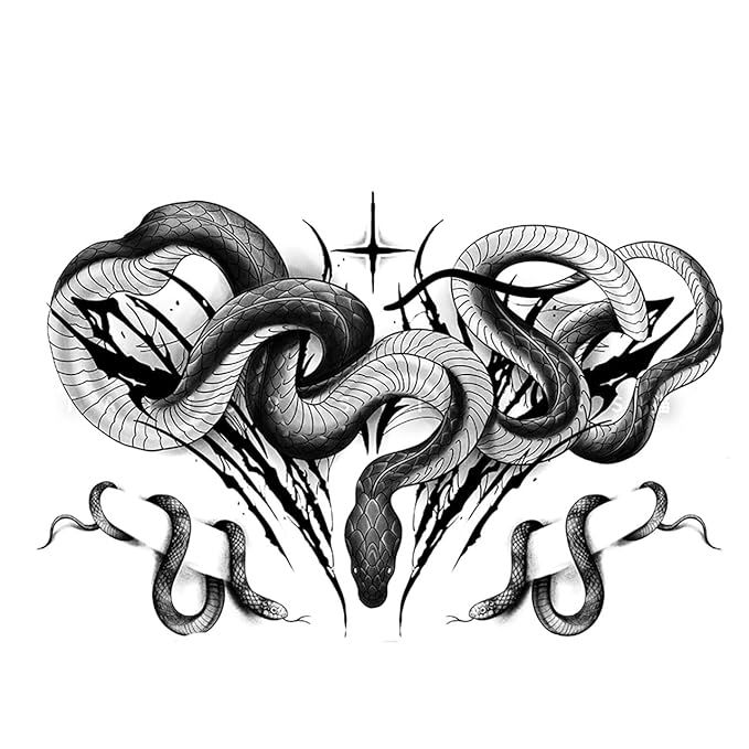 Large Temporary Tattoos Women Temporary Neck Tattoos Temporary Realistic Flower Chest Tattoo for Adults (Temporary Tattoos Sticker 39)