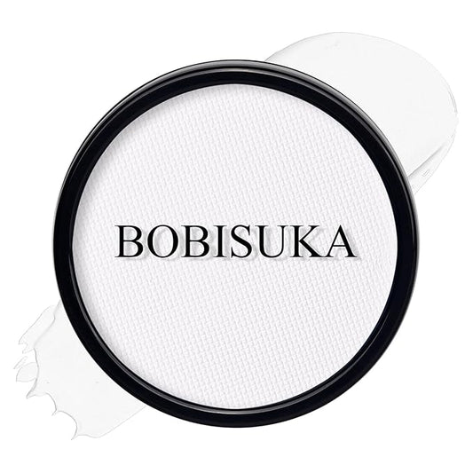 BOBISUKA Clown White Face Body Paint, Water-Based Face Painting Kit & Body Paints, Kids Adults Facepaint for Halloween Goth Skeleton Mime Ghost SFX Makeup, Costume Cosplay Party Art Theater & Stage