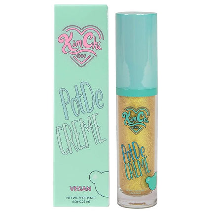 Kimchi Chic Beauty PotDe Crème Cream Eye Shadow, Shimmery, Easy Application, Smudge-Proof, Quick-Drying, Long-Lasting, Cruelty-Free and Vegan Eye Shadow, Golden Pearl, .21 oz