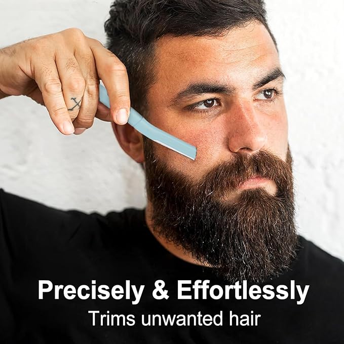 Precision Dermaplane Razor, Face Razors for Women and Men, Eyebrow Razor, Dermaplaning Tool, Peach Fuzz Remover, Skin-friendly Microblades with Protective Cap