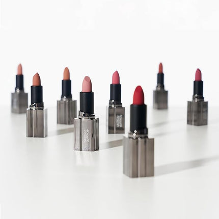 MUZIGAE MANSION Moodwear Blur Lip Stick – Soft Blurring Tint, Long-Lasting Hydrating, Waterproof K-Beauty – MLBB & Bold Red Shades (Sleek Metallic Design) (Soft Matte Blurring Effect) (006 RUFFLE)