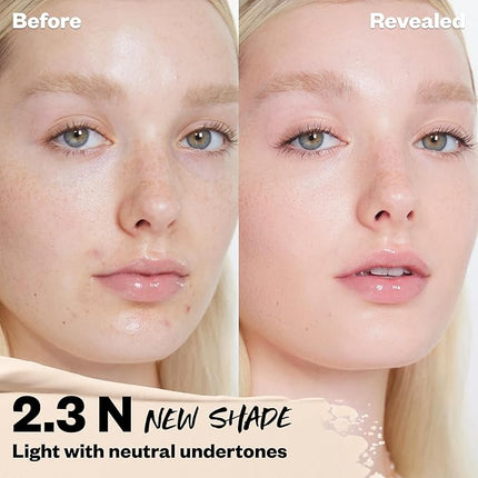 Kosas Revealer Concealer - Medium Coverage Makeup with Hyaluronic Acid, Conceals Dark Circles Under Eyes, Dark Spots and Blemishes + Brightens, Hydrates, Long-Lasting & Vegan, (Tone 2.3 N)