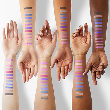 K'APEINE Eyeshadow Palette, Purple Matte Glitter Eye Shadow Palette Goth Eyeshade Kit 16 Colors Pigmented Eye Makeup Palette for Rave Parties, Music Festival, Performance, Costume and Halloween