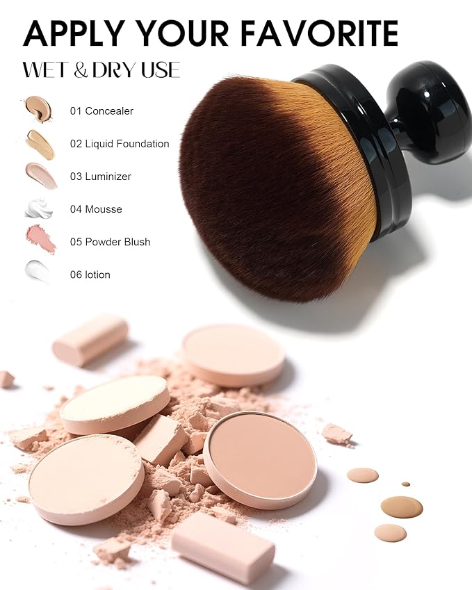 Extra Large Body Makeup Brush Self Tanner Kabuki Foundation Brush for Leg Face Makeup, Back Lotion Sunscreen Applicator Self Tanning Bronzer Blending Brush for Liquid Beauty Cream Blush Concealer