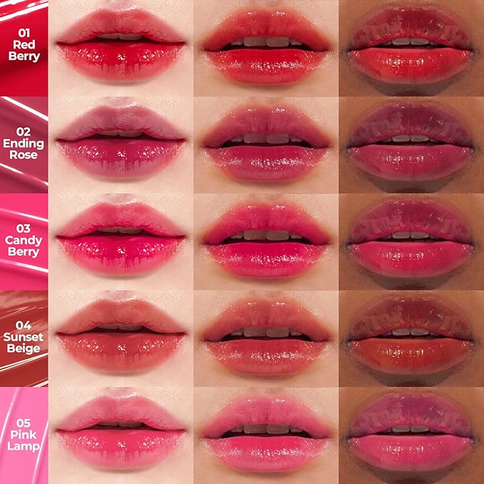 Pudding Glow Korean Lip Tint | Natural Lip Stain | Gloss to Stain | Long-Lasting & Non-Sticky | Lightweight Lip Tint 0.14 oz. (02 ENDING ROSE)