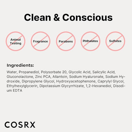 COSRX AHA 2% BHA 2% Blemish Treatment Serum, 60+ Pure Cotton Balls, Quick & Easy Daily Spot Treatment, Blackheads & Whiteheads, Sebum Control, Paraben Free, Phthalates Free, Korean Skin Care