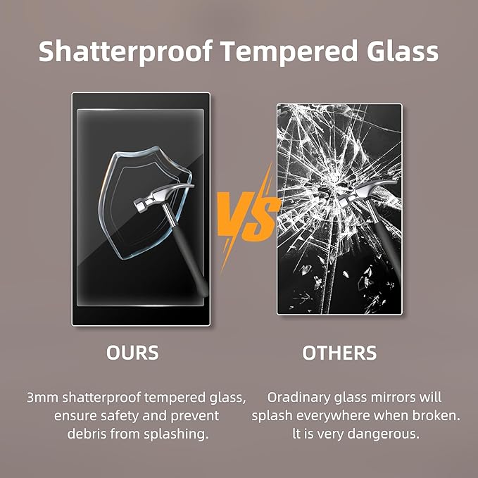 Hansong Vanity Mirror with Lights and Speaker22.8''x18.4'' Hollywood Makeup Mirror with 15 LED Bulbs Lighted Vanity Nakeup Mirror 3 Lighting Modes 10X Magnification White