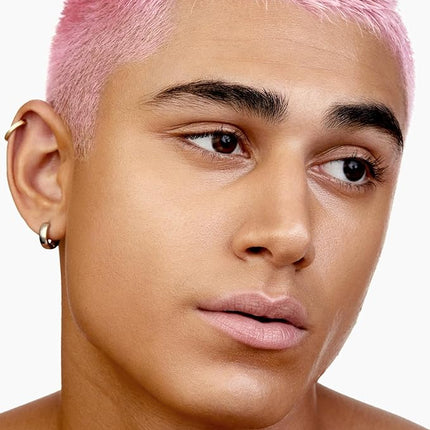 MAKE Beauty Diffusion Dew Skin Tint. Sheer to Medium Coverage Radiant Finish. Blurring, Smoothing, and Brightening for Glowing Complexion. Enhanced with Niacinamide and Adenosine. Amber 10