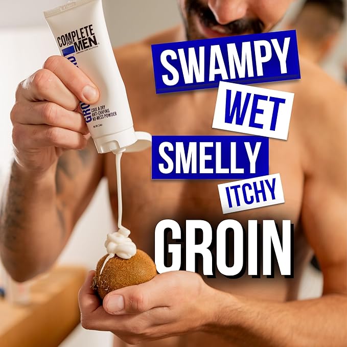 Groin Guard Anti Chafing Cream: Talc Free, Aluminum Free, Natural Odor Control Cream for Men, Non Greasy, Cool & Dry, Friction Defense, Chafe Protect for Private Parts