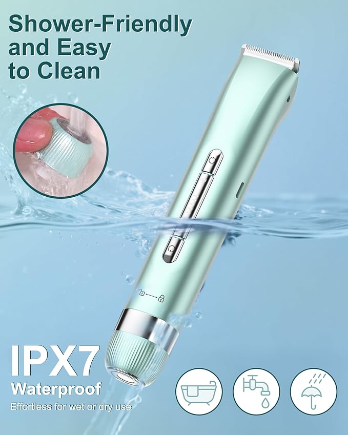 Electri Razors for Women, 2 in 1 Bikini Trimmer for Women Painless Bikini Shaver for Bikini, Underarm, Legs, Arms Waterproof, USB Rechargeable Facial Hair Trimmer