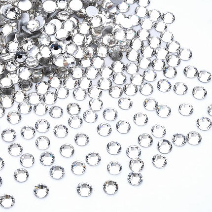 1440Pcs White Crystal Rhinestones,Glass Flatback Rhinestones Gemstones for Nail Face Makeup Art Crafts Clothes Decoration - (SS12,3.0mm,White)