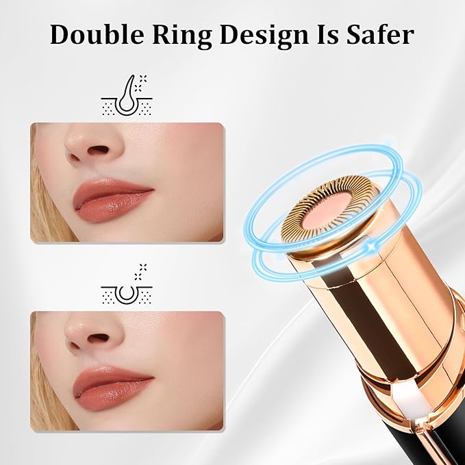 Facial Hair Removal for Women, Electric Painless Rechargeable Facial Hair Remover for Face, Lip, Chin