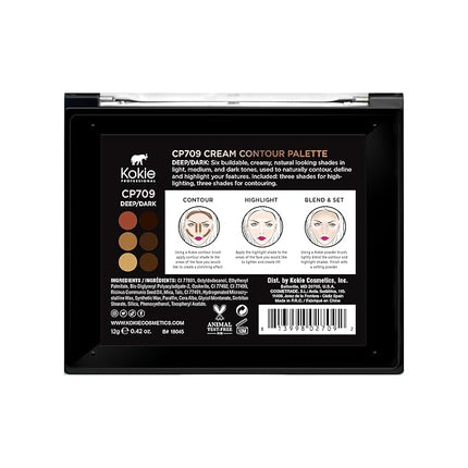 Kokie Cosmetics Cream Contour Kit, Deep/Dark, 0.42 Ounce