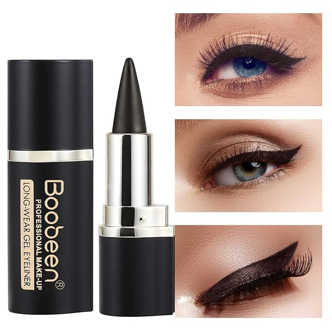Boobeen Eyeliner Pencil - Black Gel Pen - Quick Drying Formula - Waterproof Smudge-proof All Day Makeup - Long Lasting Create Statement Eye Look (Brown)