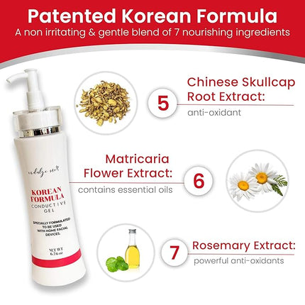 Conductive Gel – Collagen, Ceramide and Hyaluronic Acid, This Gel Primer works as a Face Mask too, Nutrient Dense Ingredients, Many Extracts Imported from Korea. Perfect for Your Microcurrent Device