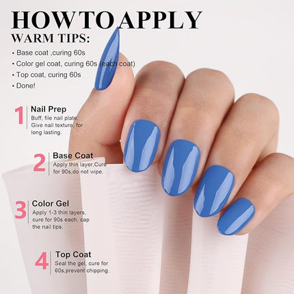 Imtiti Gel Nail Polish - Cornflower Blue, 15ml Soak Off Manicure Art for Salon or DIY at Home - Nail Lamp Design Decoration Gift for Women, 0.5 Fluid Ounces