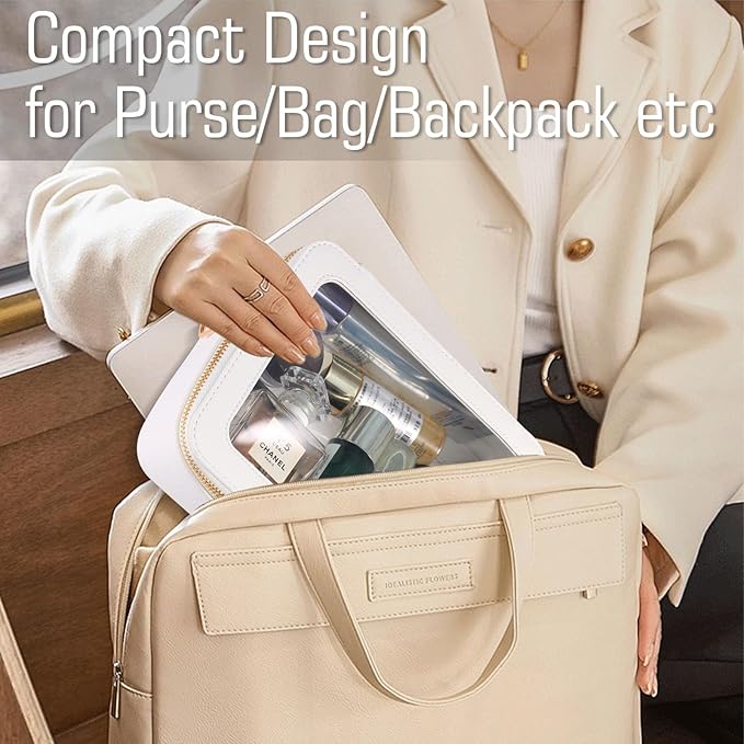 Small Clear Travel Makeup Bag Toiletry Bag Cosmetic Bag with Zipper for Women,Waterproof Transparent Makeup Organizer Case Travel Pouch Bag for Toiletries and Car Organizer