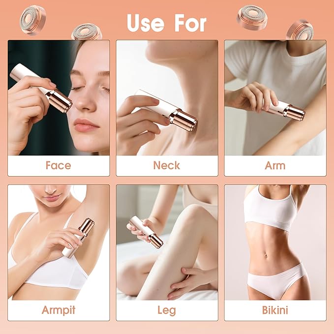 Replacement Heads for Flawless Facial Hair Remover, Generation 2, Double Halo Replacement Blades for Finishing Touch Flawless Hair Removal Gen 2, 6 Count