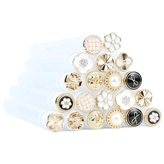 20pcs Mascara Wands Tube Reusable Lash Spoolies Golden Crystal Eyelash Brush Tubes Spoolies Lash Extension Brushes Applicators Makeup Tools (Golden Metal-2-MIX)