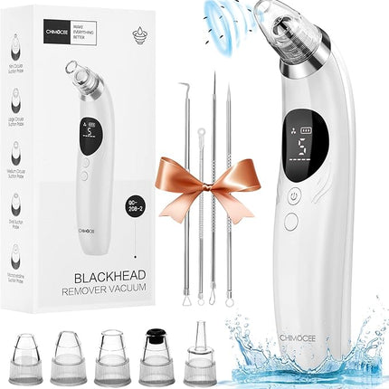 Blackhead Remover Pore Vacuum, Upgraded Black Head Remover for Face, Electric Acne Comedone Whitehead Extractor Tools-5 Suction Power, 5 Probes, USB Rechargeable Pimple Popper Tool Kit
