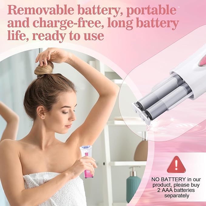 Glabrouse Skin Epilator, 2025 New Glabrouse Skin Hair Remover for Face with LED Light - Glamorous Skin Epilator for Women, Face/Arm/Bikini Area/Legs/Underarm Hair Removal