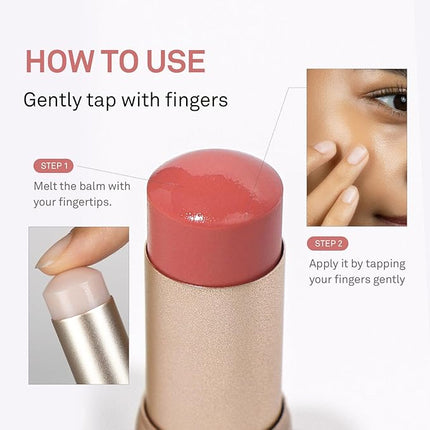 hince True Dimension Radiance Balm - Highlighter for Korean Glass Skin, Blush for Cheeks, Cream Blush, Contour Stick, Natural Glowy Look, Clean Makeup for Radiant Complexion, 10g (TENDER ROOM, TP003)