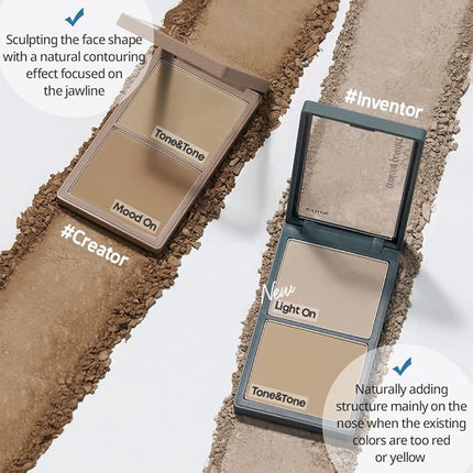 ETUDE Contour Powder - Re-illumination | Bronzer And Contour Palette To Effortlessly Define The Face Like A Selfie | Smooth, Velety Texture | Natural Look, brown, Korean Makeup, Perfect for Gift