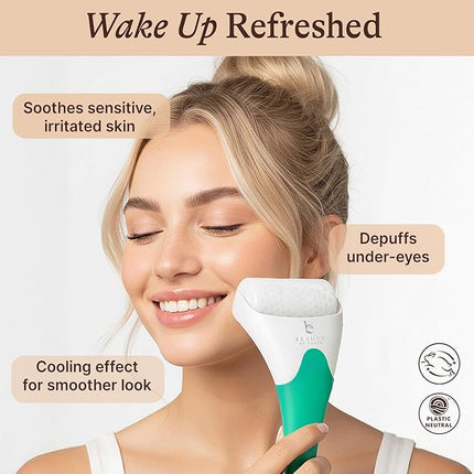 Ice Roller for Face - Smoothes Fine Lines & Wrinkles, Face & Eye Roller for Puffy Eyes, Valentines Day Gifts, Skin Care Massager, Beauty Gift That Helps Relieve Migraines, Facial & Spa Gifts for Women