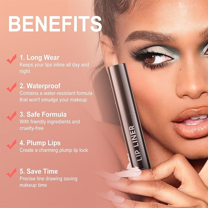 OETUIOW Lip Tint Stain Peel Off - Waterproof Lip Liner Stain, Moisturizing Long-Lasting Lip Stain, Create A Natural Lip Color, Enhancing Complexion for All Skin Types (Rose, 0.12 Fl Oz (Pack of 1))