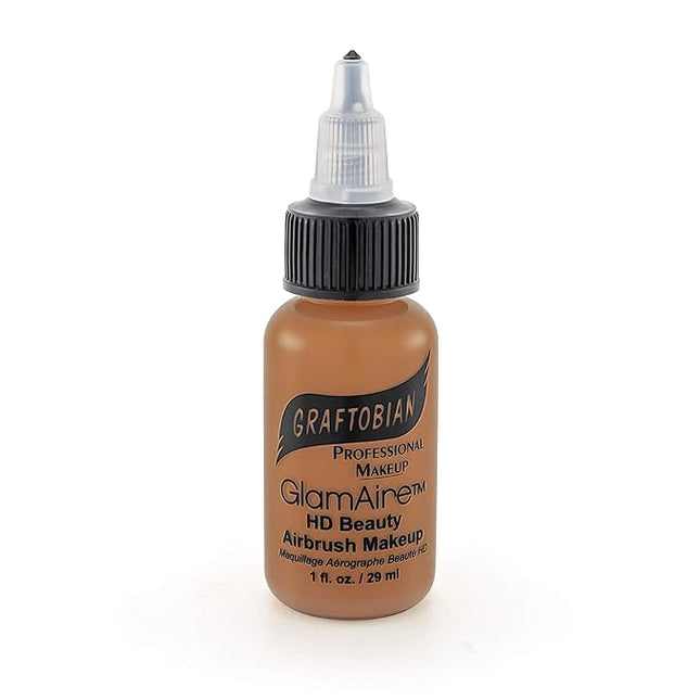 GlamAire Airbrush Makeup by Graftobian - High Definition Airbrush Foundation, Professional Formula for Long-Lasting Wear, For Makeup Artists and Beauty Aficionados, Made in USA, Pecan