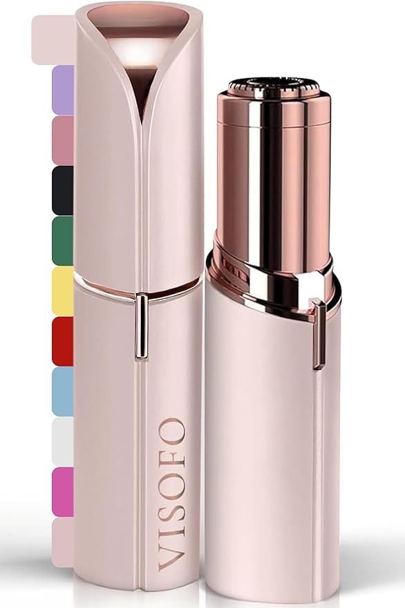 Facial Hair Removal for Women | Electric Razor Device Small Mustache Dermaplaning Remover Tools Tweezers Epilator Trimmer Face Dermaplane Shavers Beauty Gadgets Set Accessories by VISOFO (Agate)