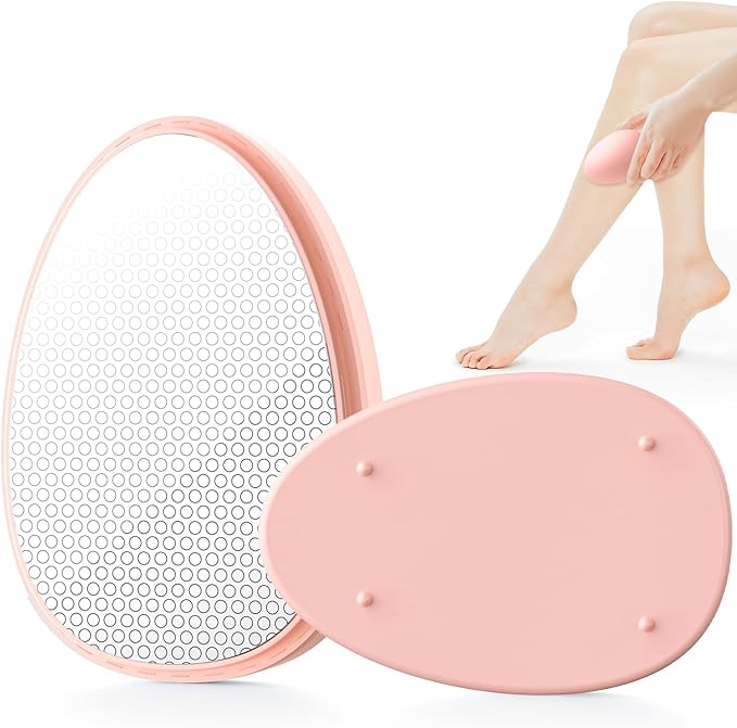 Crystal Hair Eraser for Women and Men, Reusable Crystal Hair Remover Magic Painless Exfoliation Hair Removal Tool, Magic Hair Eraser Device for Legs Back Arms (Pink)