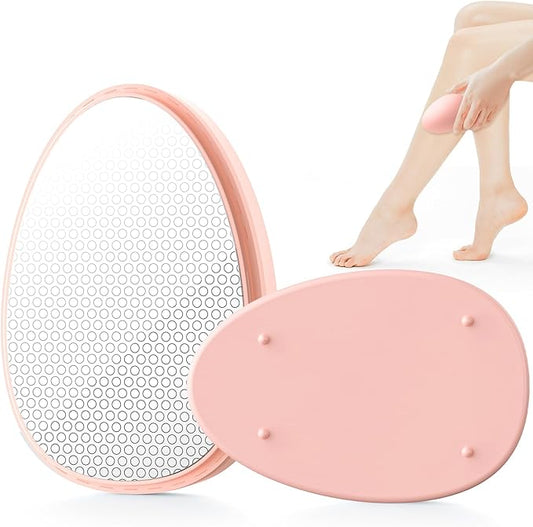 Crystal Hair Eraser for Women and Men, Reusable Crystal Hair Remover Magic Painless Exfoliation Hair Removal Tool, Magic Hair Eraser Device for Legs Back Arms (Pink)