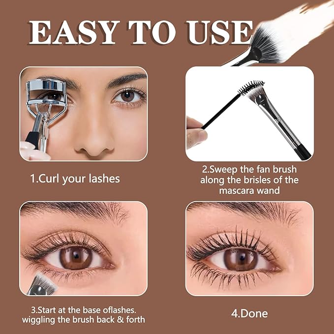 3 Pack Folding Angle Scalloped Lash Brush,Eyelash separator tool 2024 New lash separator Mascara Brush Eyelash Comb Separator for Upper Lower Eye Lash,Lash Fan,Lash Brush,Eyelash Wand