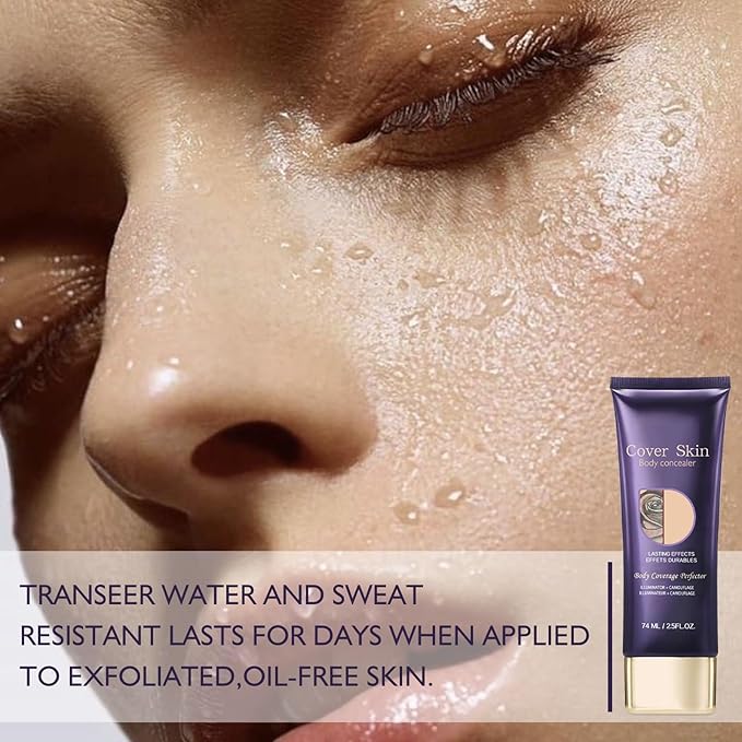 Body Coverage Perfector Waterproof, All Over Complexion Perfector,Long Lasting, Waterproof, Tattoo Cover Up Makeup Waterproof No Transfer, Tattoo Cover Up Makeup Waterproof (2.5OZ-2PC)