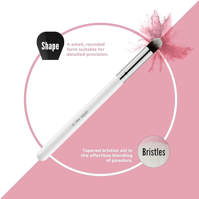 OFRA Makeup Blending Brush #25 - Flat Blending Brush for Eyeshadow, Concealer, and Softening Eyeliner - Eye Makeup Smudge Brush