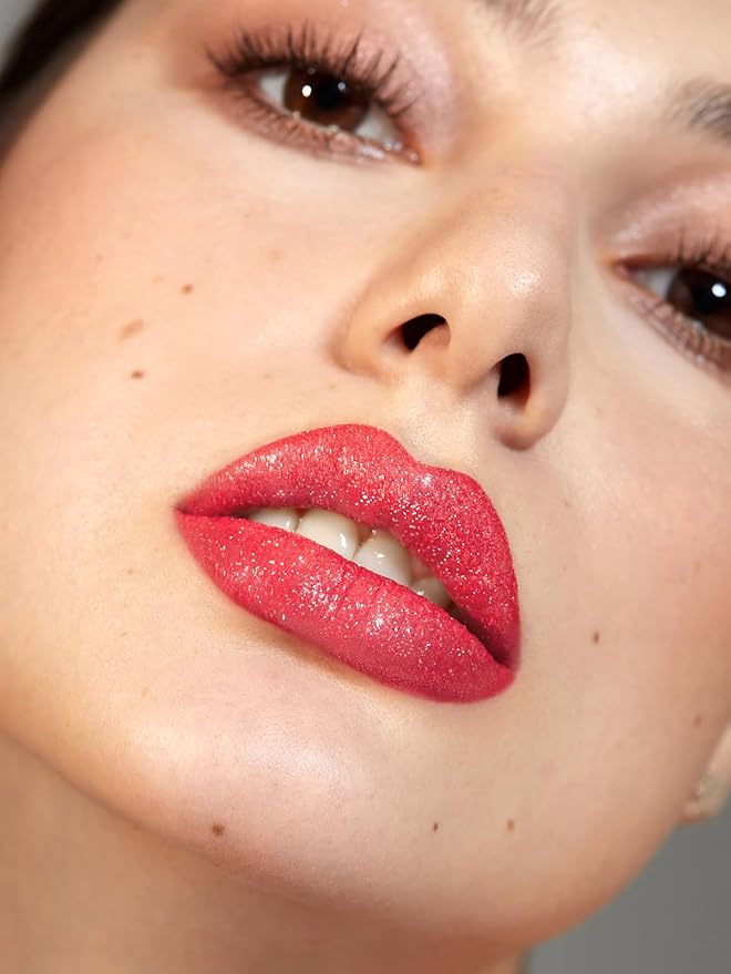 SHEGLAM Lip Dazzler Glitter Kit Long-Lasting Glitter Lip Gloss Sexy Super Stay Non-Sticky Shiny Liquid Kit Lipstick Y2K-Red Carpet
