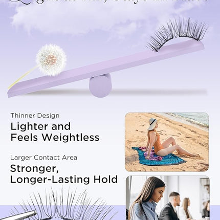 BEYELIAN Magnetic Eyelashes with Applicator Kit, Reusable Natural Look 3D Lashes, No Glue Needed Soft Magnetic Lashes for Eye Makeup-25B (Lightweight & Comfortable)