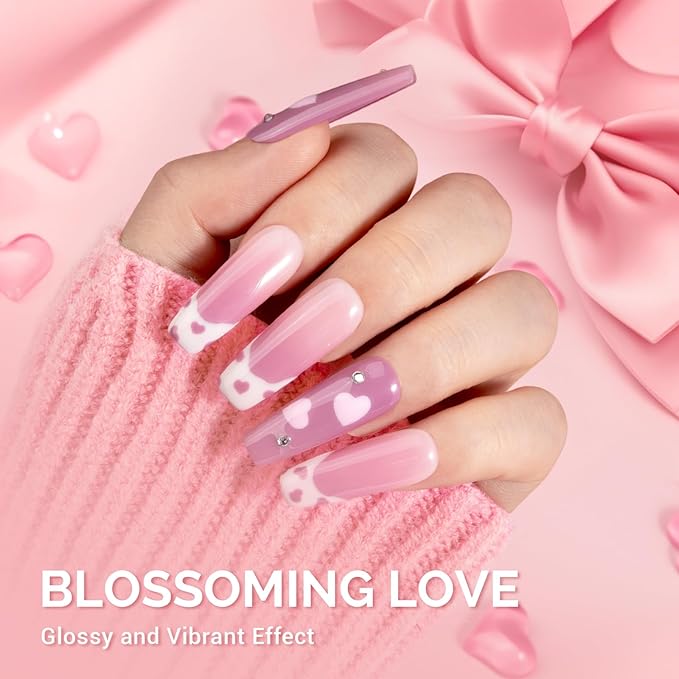 MelodySusie Dark Purple Gel Nail Polish, 0.5fl oz Nails Soak Off UV LED Gray Purple Gel Polish Gift for Women Nail Art Manicure Salon DIY Nail Design Decoration at Home-1650