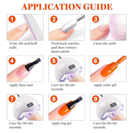 RARJSM Neon Orange Gel Nail Polish 1PCS 15ML Long Lasting Opaque Bright Fluorescent Orange Milky Creamy Gelpolish Soak off U V Curing Required Nail Art French Manicure Salon DIY at Home