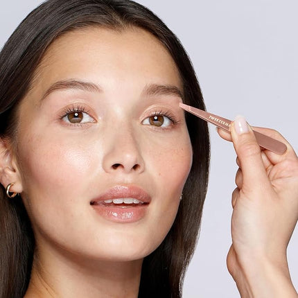 Tweezerman Rose Gold Petite Point and Slant Set with Travel Case