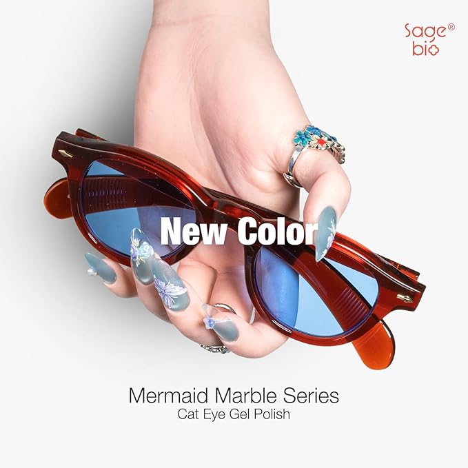 15ml Cat Eye Gel Nail Polish with Magnet Shimmer Glass Bead Effect 06