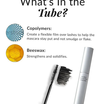 DHC Mascara Perfect Pro Double Protection, Water Resistant Lengthening Mascara, Tubing Technology, All-day wear, Black